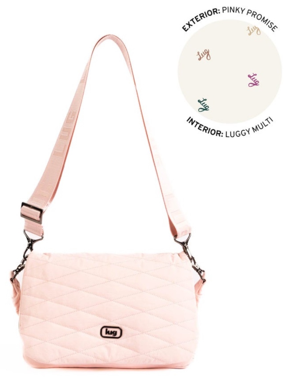 Lug Bina CloudGo Foldover Crossbody Bag in Pinky Promise